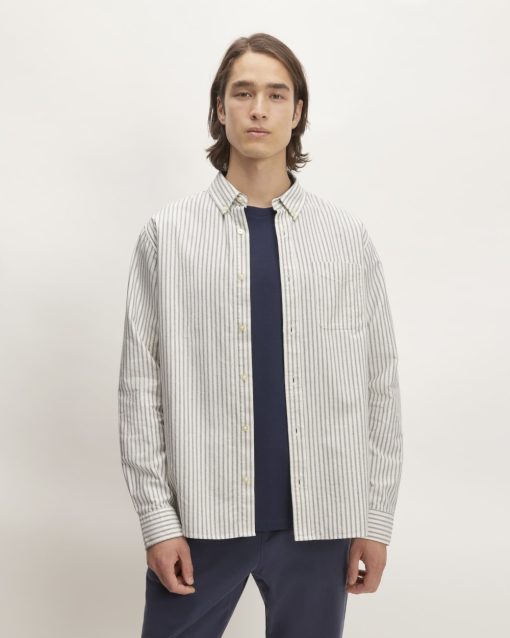 The Classic Oxford Shirt | Bone/Navy | Standard