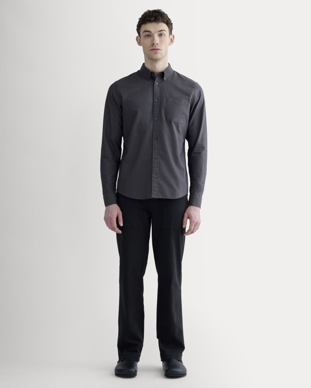 The Slim Oxford Shirt | Slate Grey | Tall - Image 3