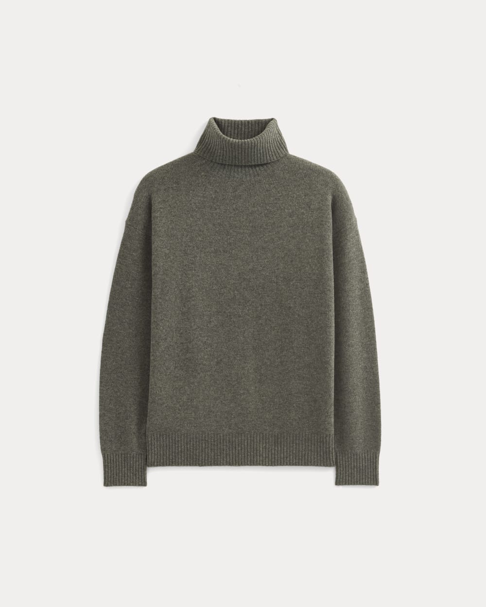 Luxe Merino Relaxed Turtleneck | Heathered Charcoal - Image 2