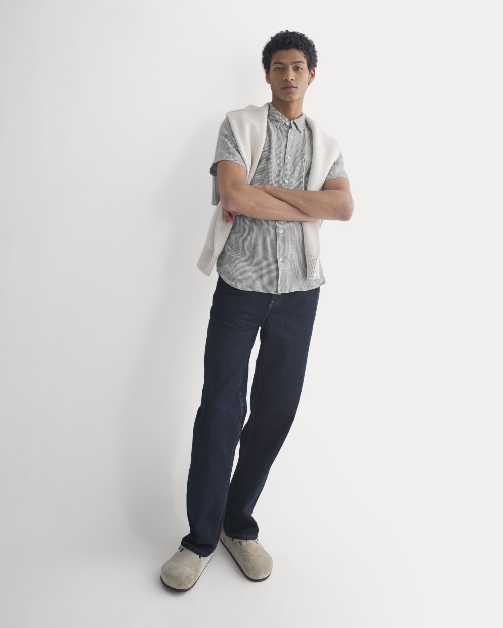 The Classic Short-Sleeve Shirt in Linen | Agave / Bone - Image 4
