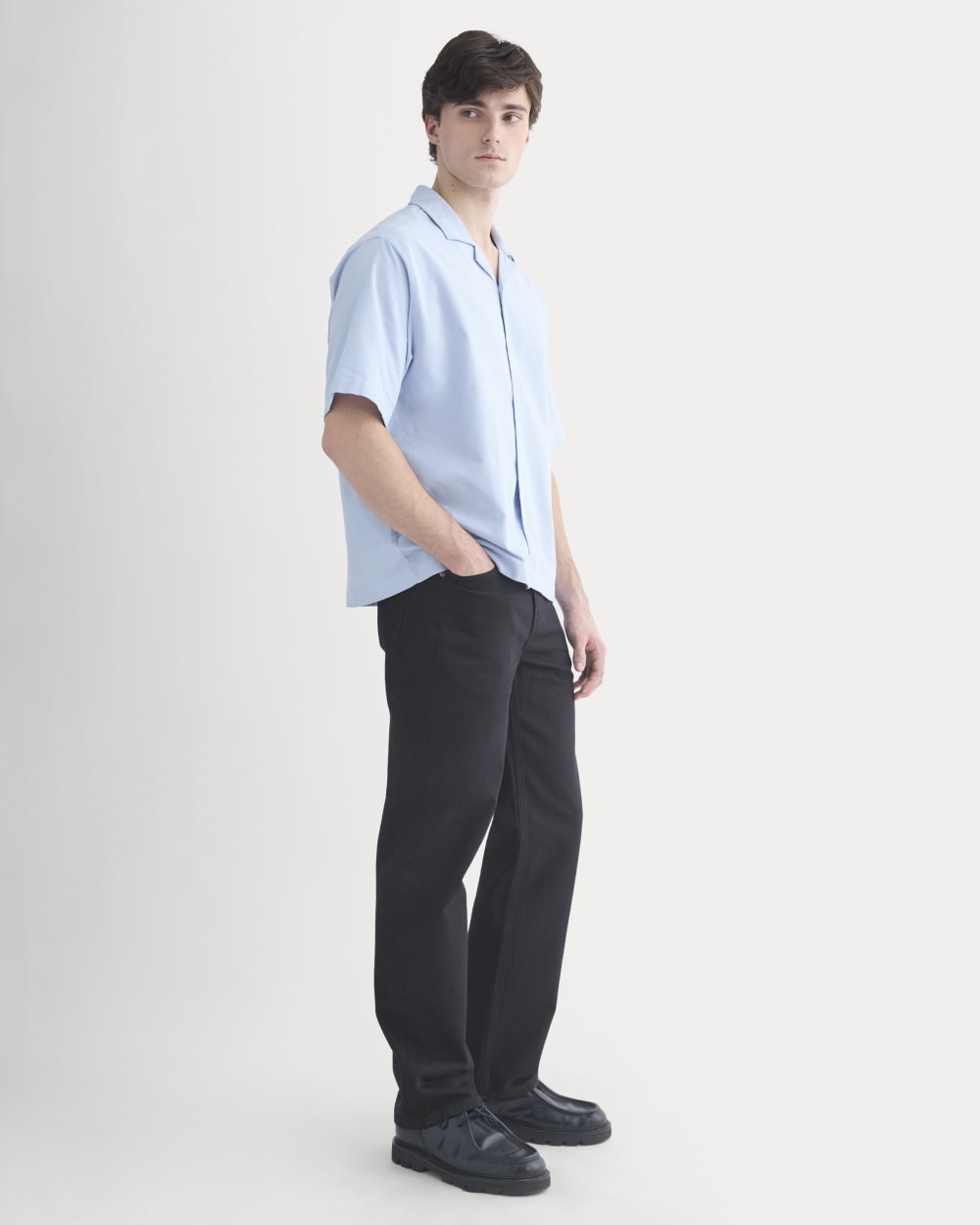 Cropped Resort Shirt | Light Blue - Image 3