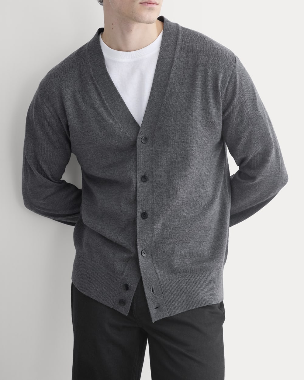 All-Year Cardigan | Heather Mid Charcoal - Image 4