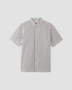 Alternative view of The Supima® Short-Sleeve Poplin Shirt | Optic White / Black