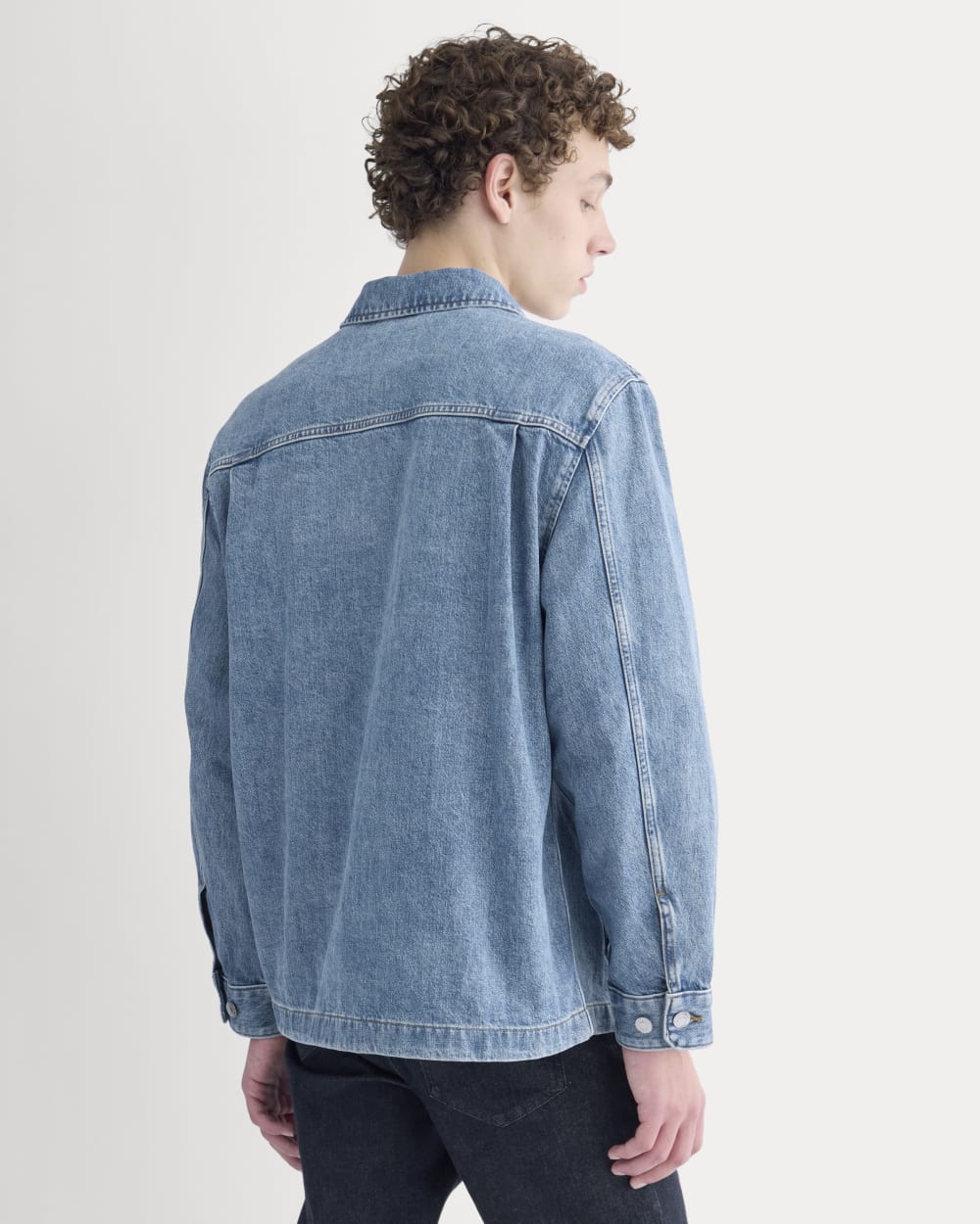 Denim Shacket | Vintage Mid Indigo - Image 4