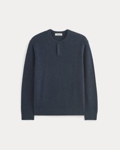 Alternative view of Henley in Wool Cashmere | Indigo