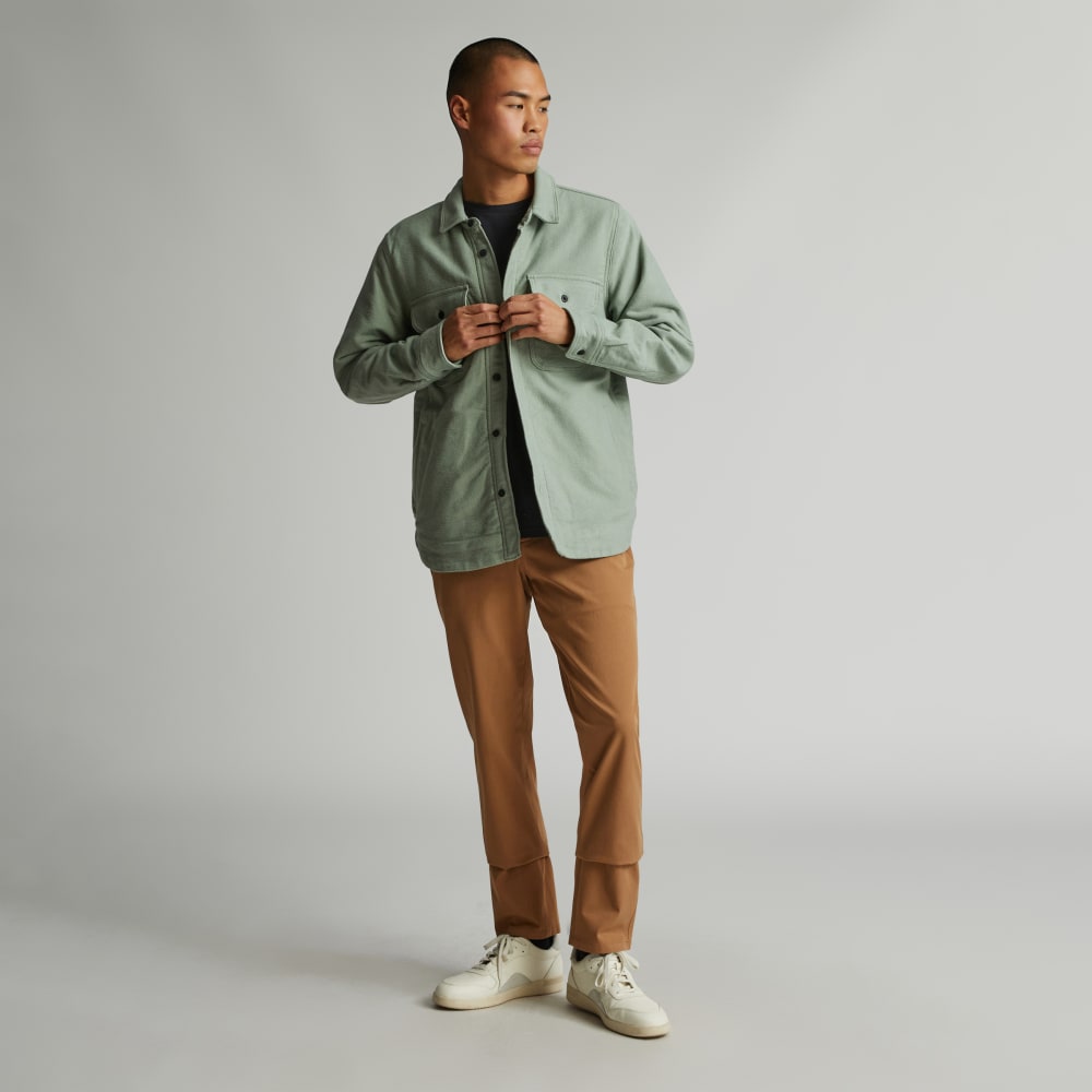 The ReNew Fleece-Lined Heavyweight Overshirt | Lily Pad - Image 2
