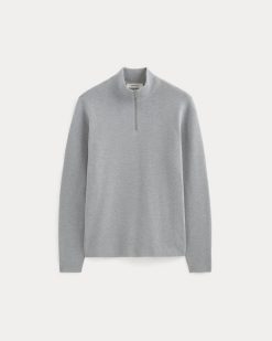 Alternative view of The No-Sweat Quarter-Zip |  Heathered Grey