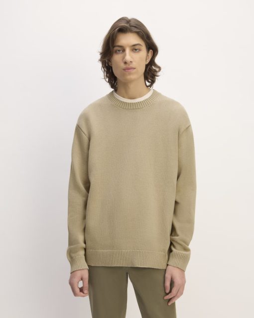 The Classic Sweater in Everyday Cotton | Trench Coat Khaki