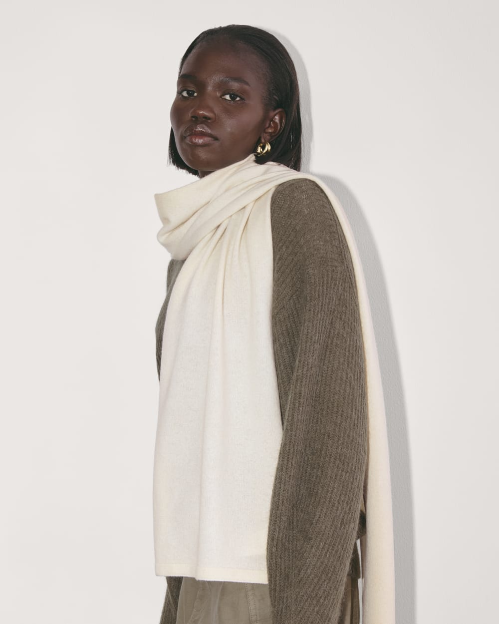The Cashmere Scarf | Bone - Image 3